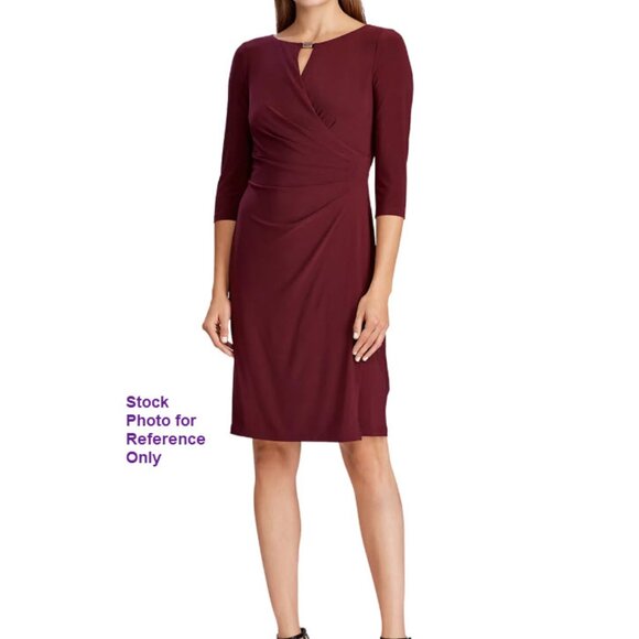 Lauren Ralph Lauren Keyhole Stretch Jersey Dress - Picture 1 of 5